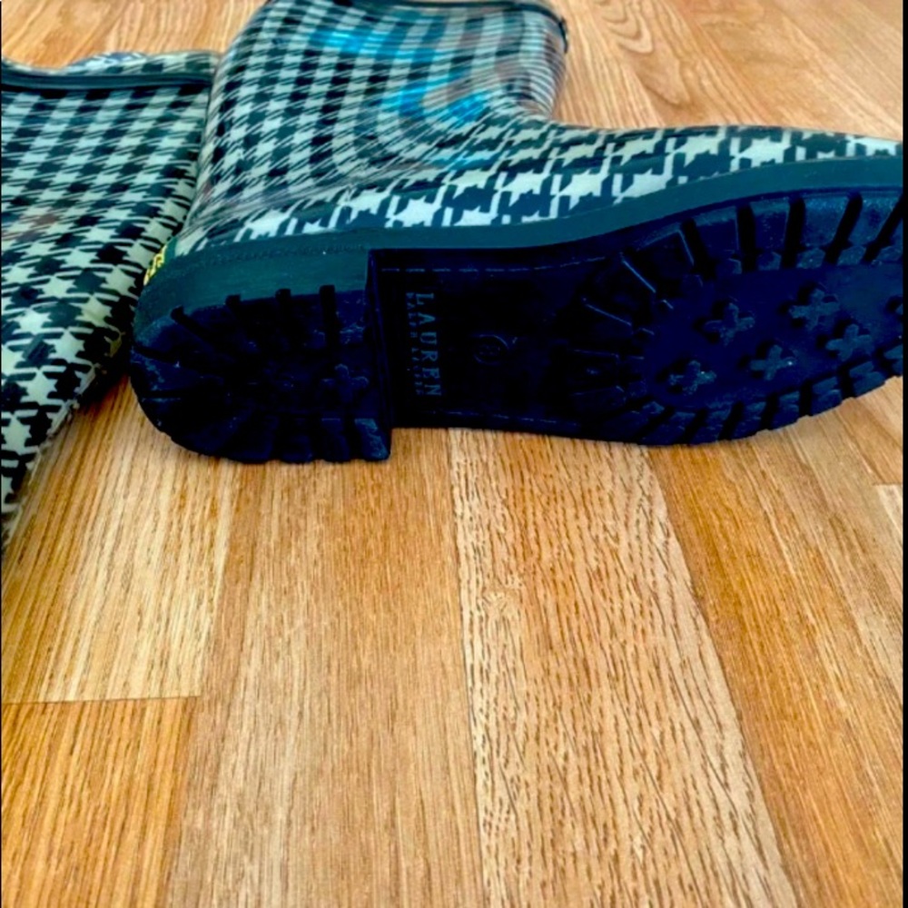Ralph Lauren Rossalyn Houndstooth Rain Boots